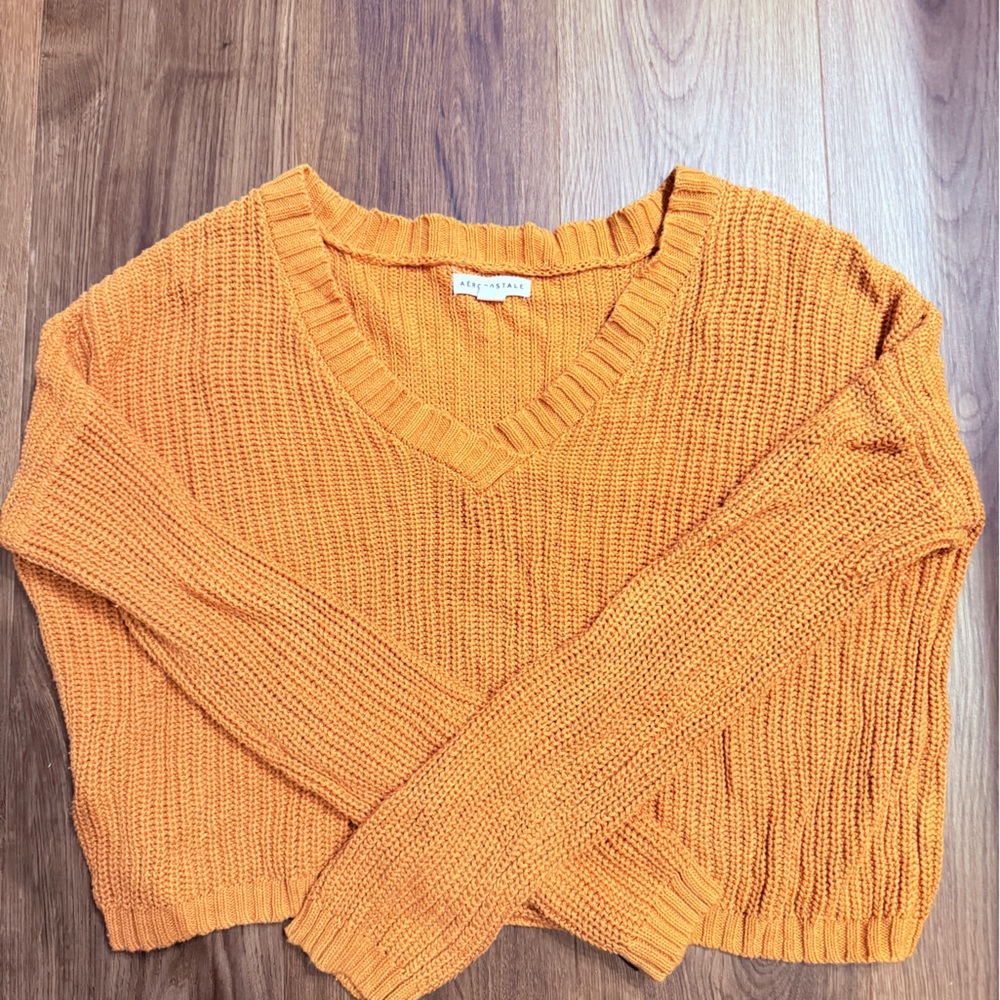 Aeropostale mustard yellow Knit Sweater